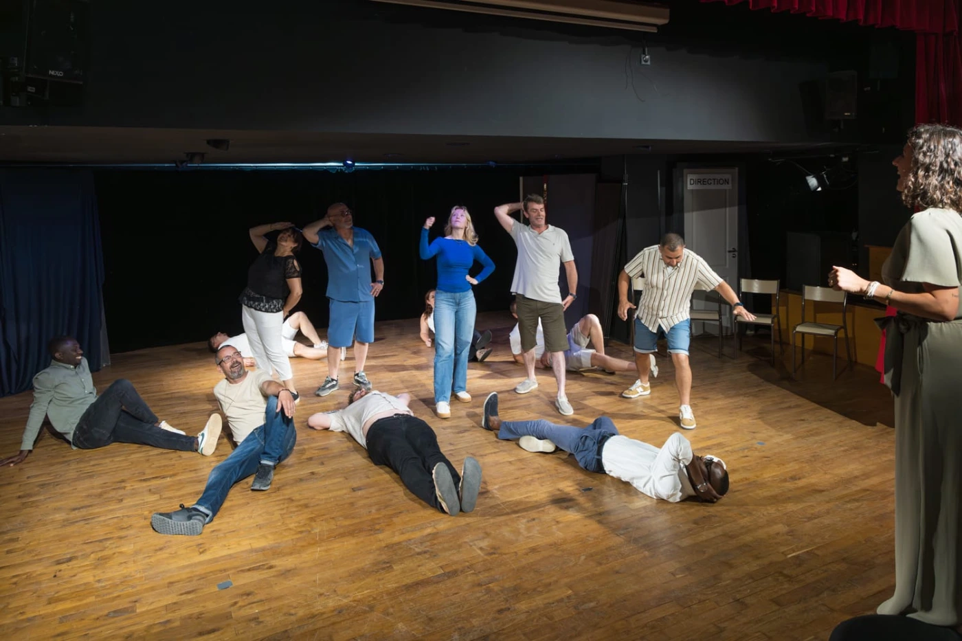 Exercice collectif au sol pendant un Séminaire R